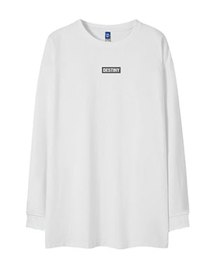 シンプルワンポイントデザイン長袖Tシャツ U2264