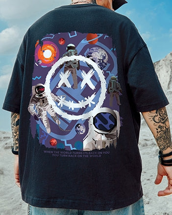 スペーストリップビジュアルTシャツ U2310