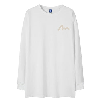ヒップホップシンプルワンポイント長袖Tシャツ U2291