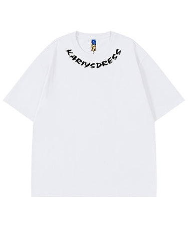 ネックロゴアーチデザイン半袖Tシャツ U2160