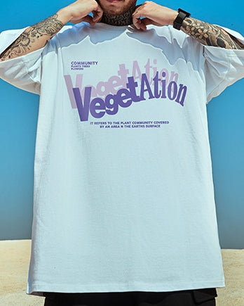 ストリートグラフィックフロントプリント半袖Tシャツ U2322