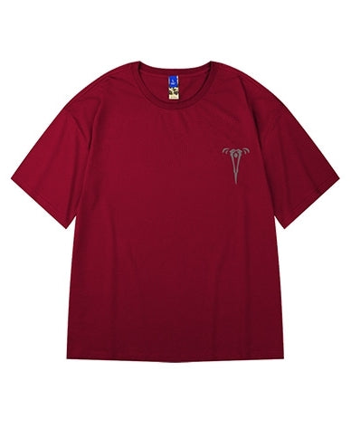 アローシンメトリーグラフィック半袖Tシャツ U2238