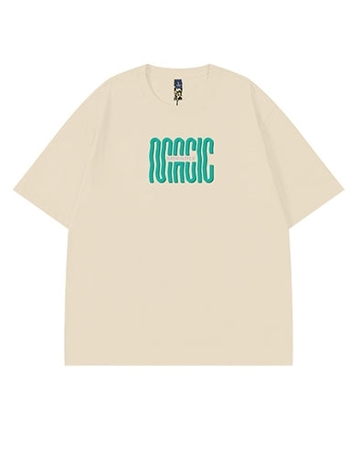 タイポディストーションプリント半袖Tシャツ U2172