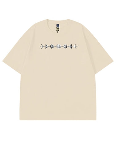 ムーンサイクルデザイン半袖Tシャツ U2124