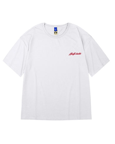 スタイリッシュテキスト半袖Tシャツ U2118