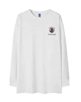 ムーンスペースグラフィック長袖Tシャツ U2371