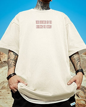 アーチロゴメッセージバックプリント半袖Tシャツ U2135