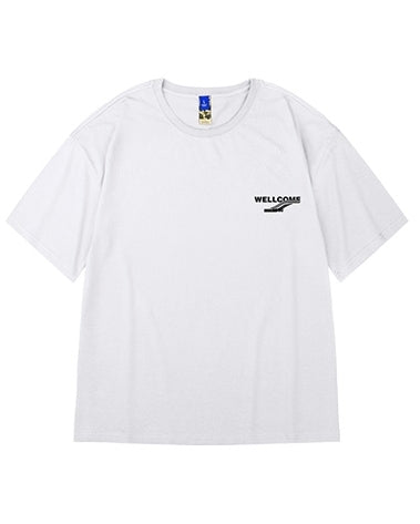 グラフィックウェーブロゴバックプリント半袖Tシャツ U2161