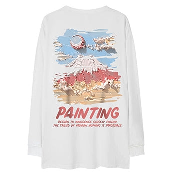 ペインティング長袖Tシャツ U2271