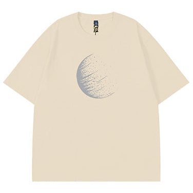 アブストラクトサークル半袖Tシャツ U2534
