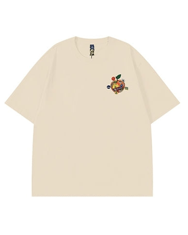 ポップアイコンコラージュプリント半袖Tシャツ U2164