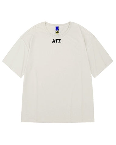 フロントポイントタイポグラフィ半袖Tシャツ U2153