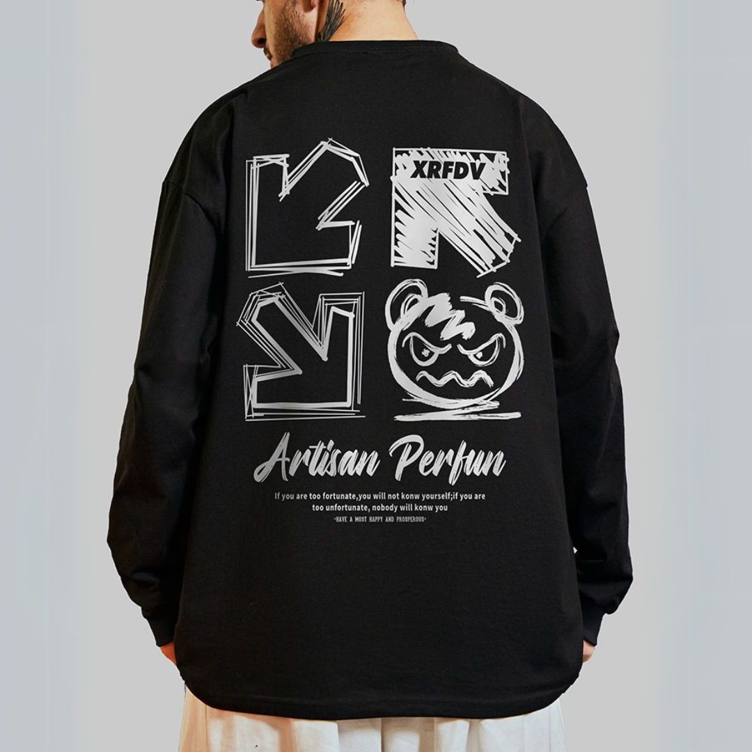 アロープリント長袖Tシャツ U2268