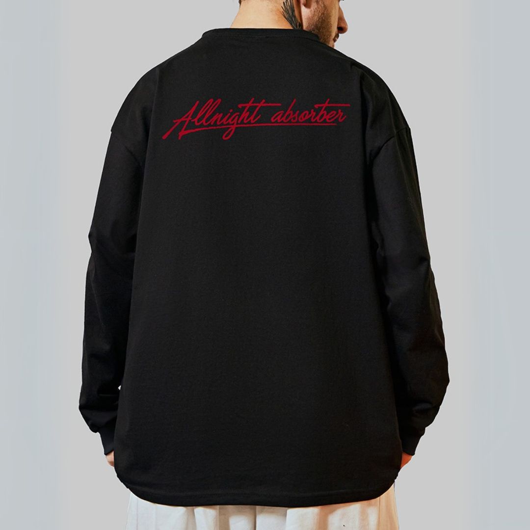 クールプリントラウンドネック長袖Tシャツ U2266