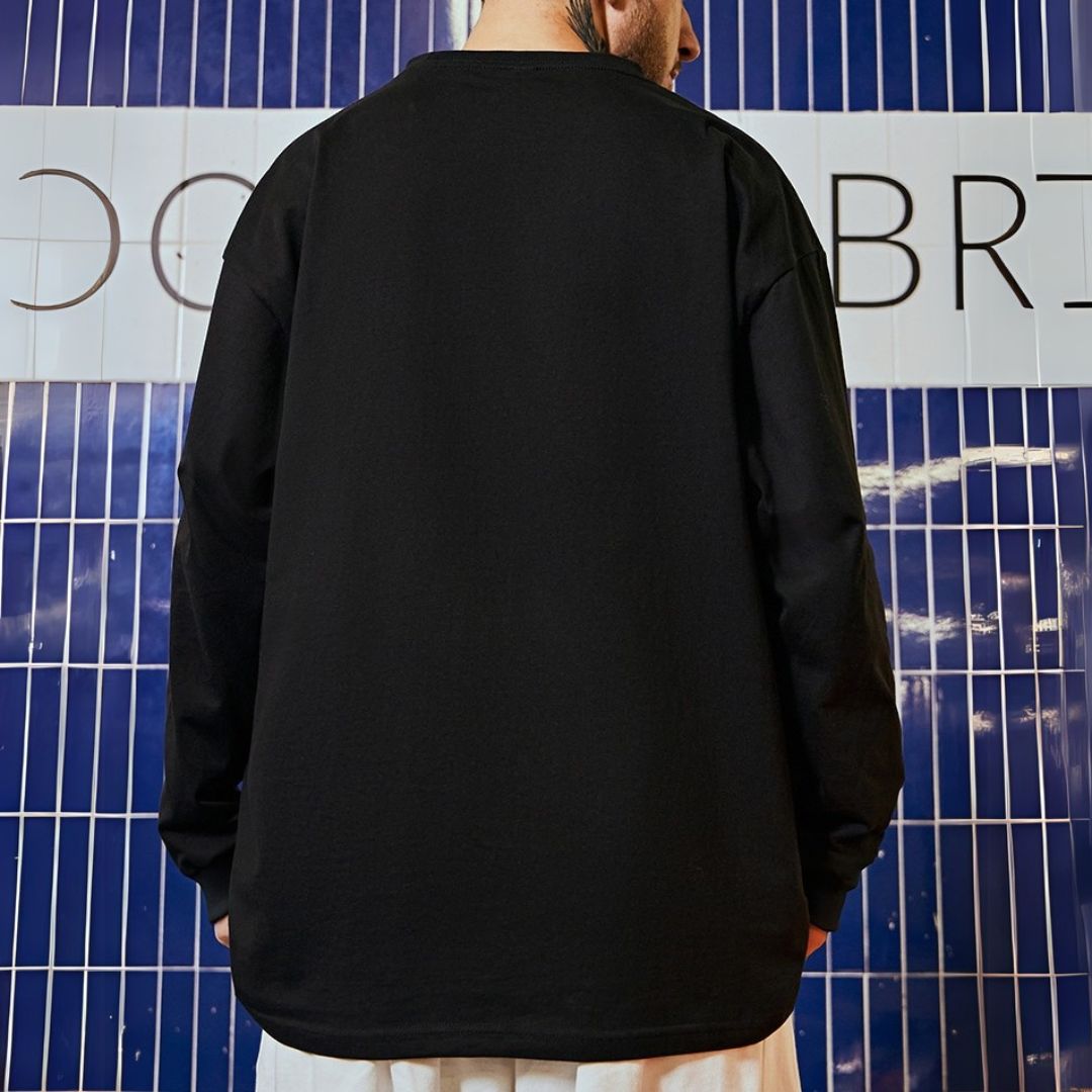 フロントポイントデザイン長袖Tシャツ U2284