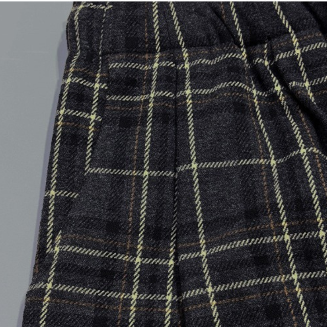 チェックワイドシルエットパンツ U2510