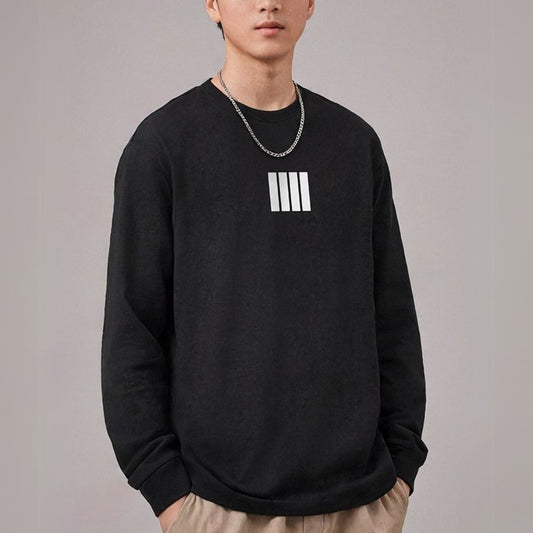 ストライプラウンドネック長袖Tシャツ U2292