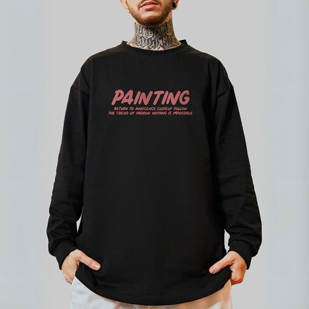 ペインティング長袖Tシャツ U2271