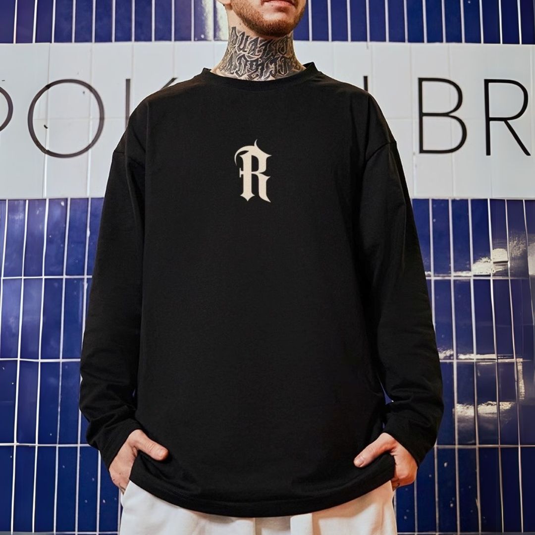 Rポイントデザイン長袖Tシャツ U2280