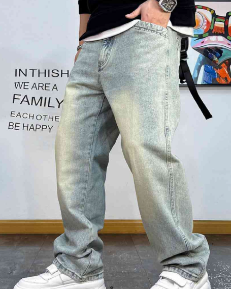 ヴィンテージウォッシュストレートデニムパンツ U2055