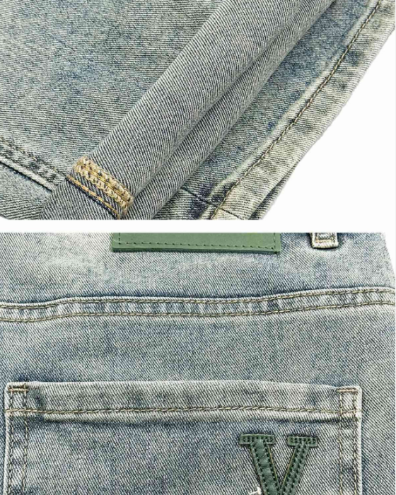 【OUTLET/即納】ライトウォッシュストレートデニムパンツ U2058