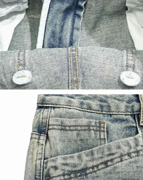 ヴィンテージウォッシュストレートデニムパンツ U2055