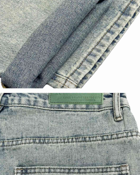 ヴィンテージウォッシュストレートデニムパンツ U2055