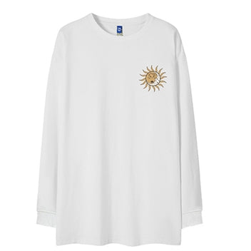 バックプリントクリエイティブ長袖Tシャツ U2267