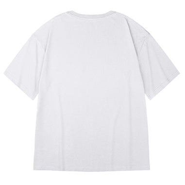 レターフロントプリント半袖Tシャツ U2113