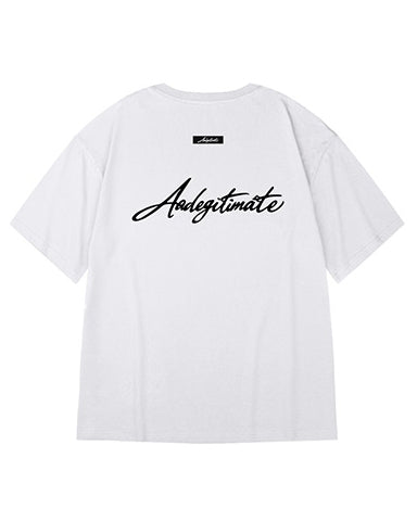 カリグラフィロゴバックプリント半袖Tシャツ U2146