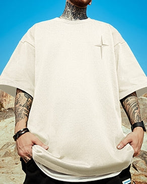 シンプルクロスモチーフ半袖Tシャツ U2155