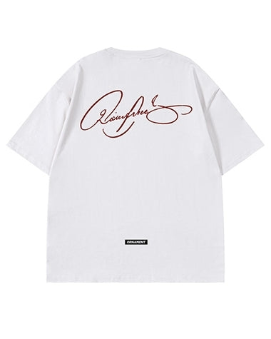 スクリプトロゴバックプリント半袖Tシャツ U2141