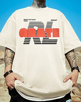タイポグラフィブロックロゴ半袖Tシャツ U2170