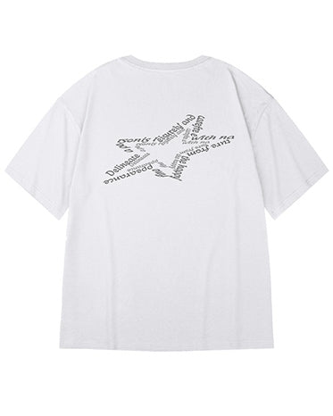 カリグラフィースターグラフィック半袖Tシャツ U2303