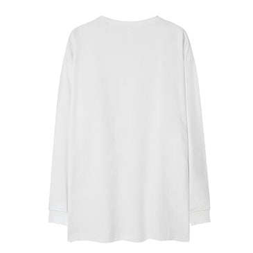 ストライプラウンドネック長袖Tシャツ U2292