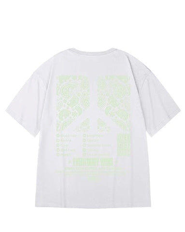 ペイズリーピースシンボル半袖Tシャツ U2263