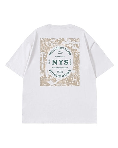 アートテイストグラフィックデザイン半袖Tシャツ U2177