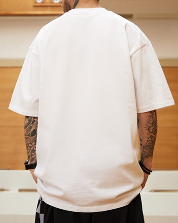 コミカルフェイスプリント半袖Tシャツ U2176
