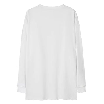 フロントポイントデザイン長袖Tシャツ U2277