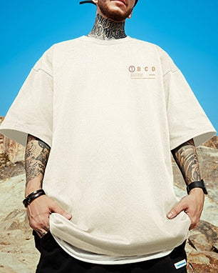 ナンバーアンドレターズデザイン半袖Tシャツ U2133