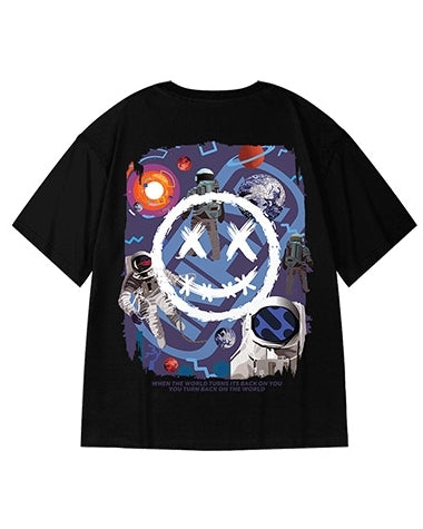 スペーストリップビジュアルTシャツ U2310