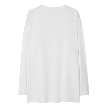 イラストラウンドネック長袖Tシャツ U2290