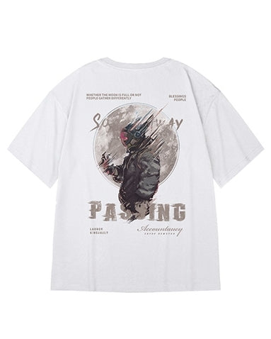 ダークアートフォトグラフィック半袖Tシャツ U2150