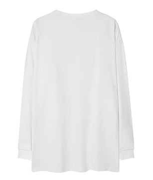 フロントデザインプリント長袖Tシャツ U2273