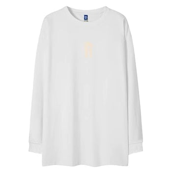 Rバックプリント長袖Tシャツ U2286