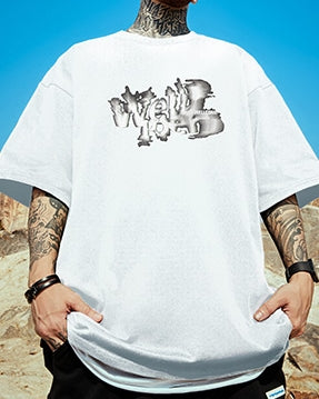 ブラータイポグラフィフロント半袖Tシャツ U2210