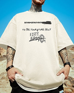 クラッシュレタリング半袖Tシャツ U2187