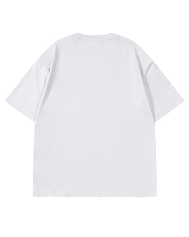 タイポグラフィモチーフグラフィック半袖Tシャツ U2134