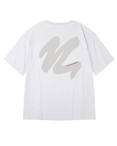 ビッグブラッシュストローク半袖Tシャツ U2199