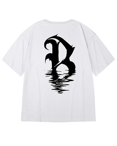 フローティングイニシャルプリント半袖Tシャツ U2190